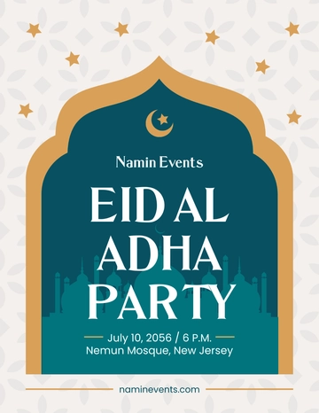 Free Eid Al Adha Party Flyer Template to Edit Online