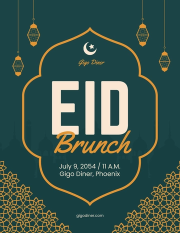 Free Eid Brunch Flyer Template to Edit Online