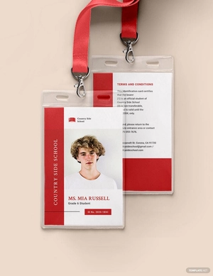 Charter School ID Card Template