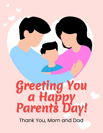 Free Happy Parents Day Flyer Template to Edit Online