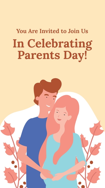 Free Parents Day Party Whatsapp Post Template to Edit Online