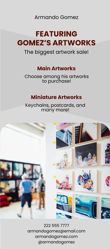 Free Artist Event DL Card Template to Edit Online
