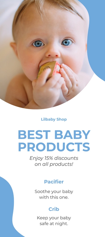 Free Baby Shop DL Card Template to Edit Online