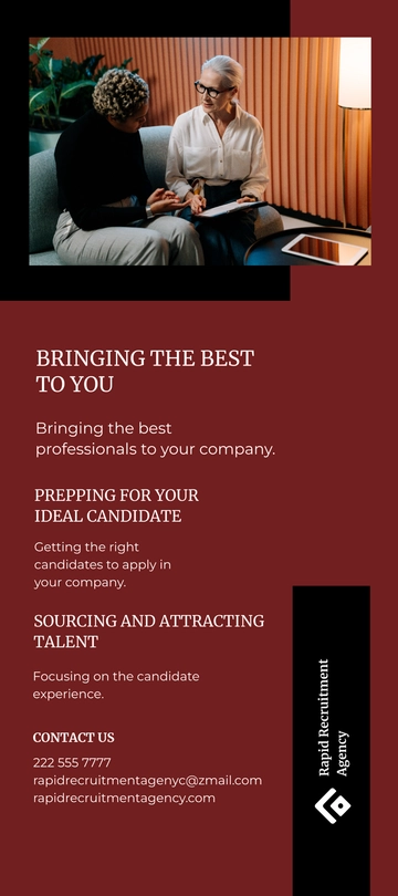 Free Recruitment Agency DL Card Template to Edit Online