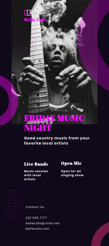 Free Music Event DL Card Template to Edit Online