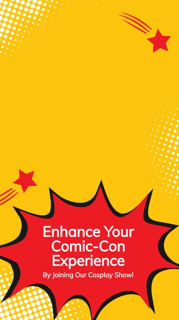 Free Comic Con Cosplay Show Snapchat Geofilter Template to Edit Online
