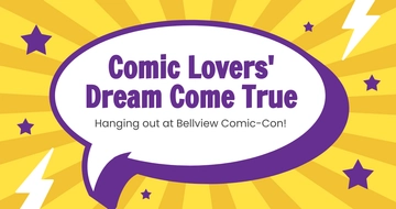 Free Comic Con Blog Header Template to Edit Online