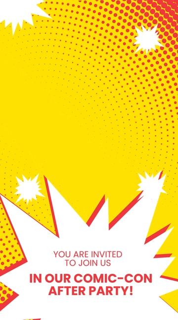 Free Comic Con Party Snapchat Geofilter Template to Edit Online