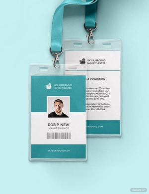 Movie Theater ID Card Template