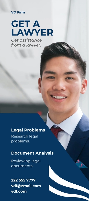 Free Lawyer DL Card Template to Edit Online