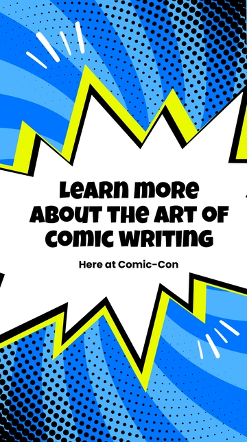 Free Comic Con Workshop Whatsapp Post Template to Edit Online