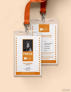 Official Press ID Card Template
