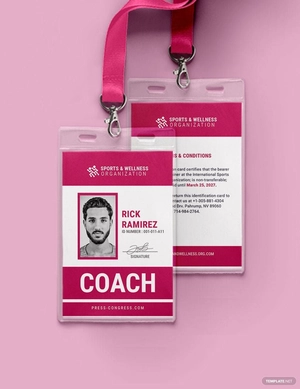 Official Sports ID Card Template