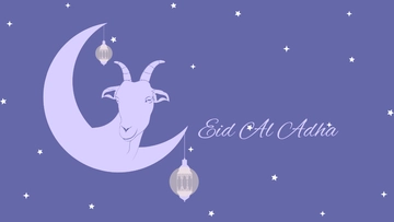 Free Purple Eid Al Adha Background Template to Edit Online