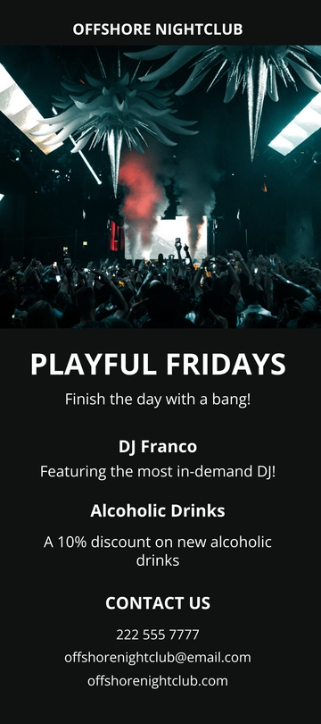 Free Nightclub Event DL Card Template to Edit Online