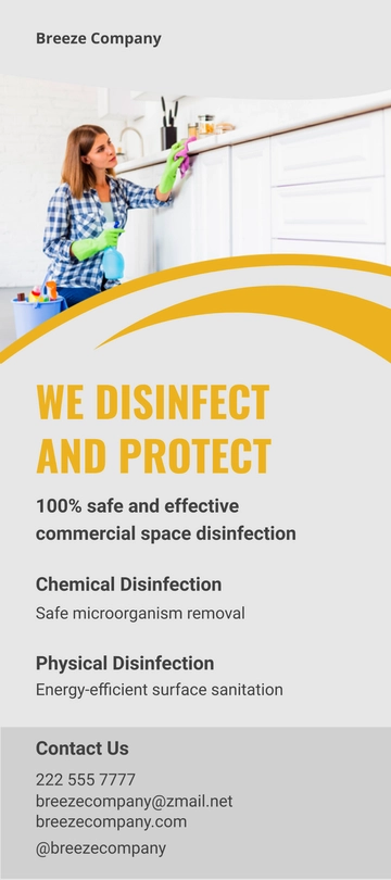 Free Disinfecting And Cleaning Services DL Card Template to Edit Online