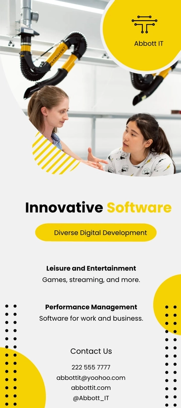 Free Information Technology DL Card Template to Edit Online