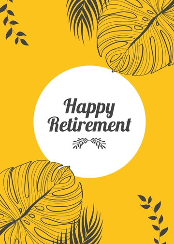 Free Happy Retirement Card Template to Edit Online