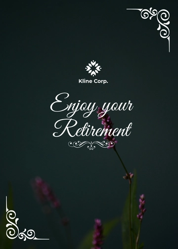 Free Elegant Retirement Card Template to Edit Online