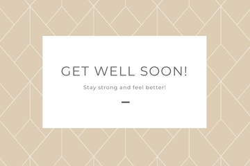 Free Digital Get Well Soon Card Template to Edit Online