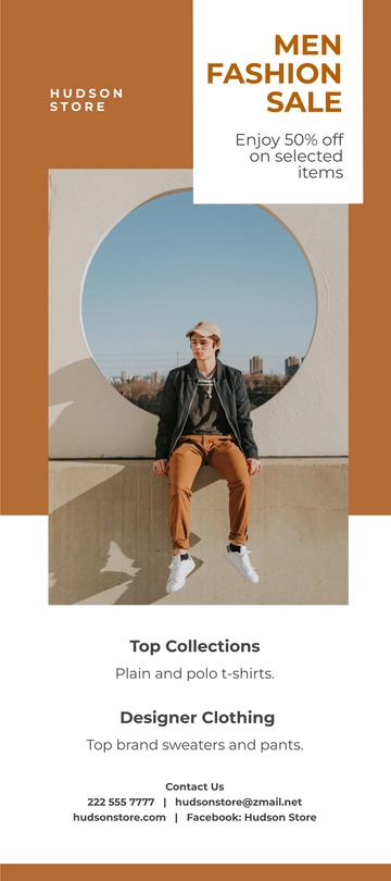 Free Modern Fashion DL Card Template to Edit Online