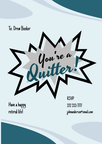 Free Funny Retirement Card Template to Edit Online
