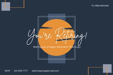 Free Printable Retirement Card Template to Edit Online