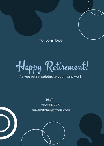 Free Digital Retirement Card Template to Edit Online