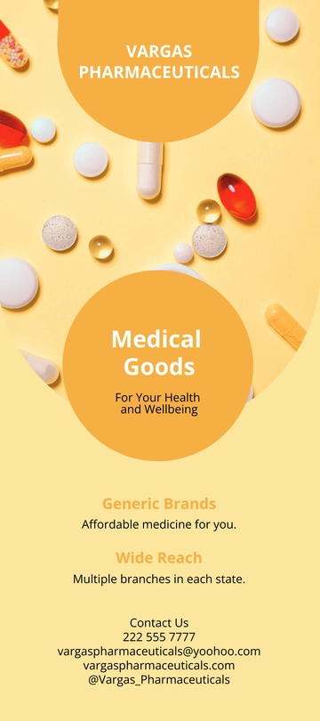 Free Pharmacy Advertising DL Card Template to Edit Online