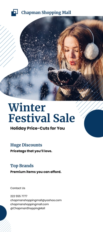 Free Winter Sale DL Card Template to Edit Online