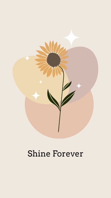 Free Sunflower Wallpaper iPhone Template to Edit Online