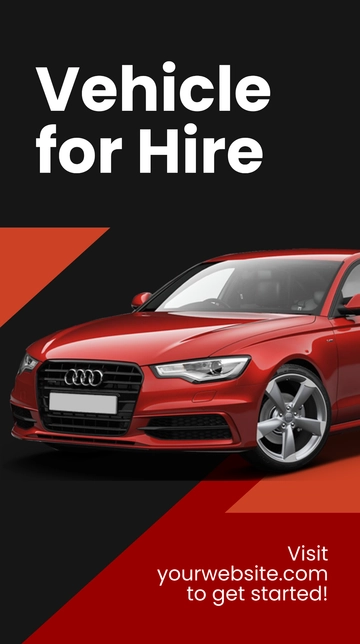 Free Vehicle Rental Whatsapp Post Template to Edit Online