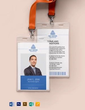 Professional Real Estate ID Card Template