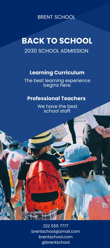 Free School Promotion DL Card Template to Edit Online