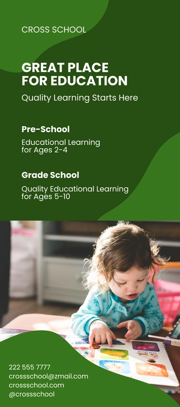 Free Modern School DL Card Template to Edit Online