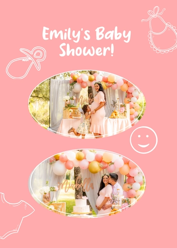 Free Baby Shower Photo Booth Template to Edit Online