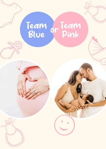 Free Gender Reveal Photo Booth Template to Edit Online