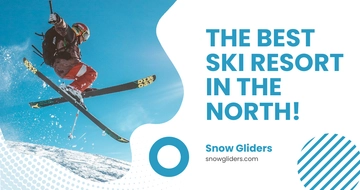 Free Ski Resort Facebook Post Template to Edit Online