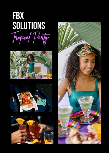 Free Tropical Photo Booth Template to Edit Online