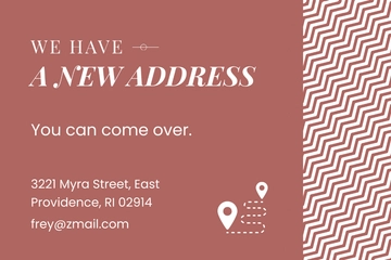 Free Simple Change of Address Card Template to Edit Online