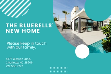 Free Announcement Change of Address Card Template to Edit Online