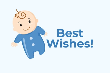Free Baby Good Luck Card Template to Edit Online