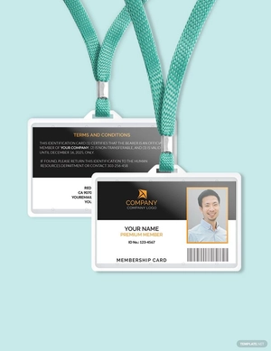 Sample Membership ID Card Template