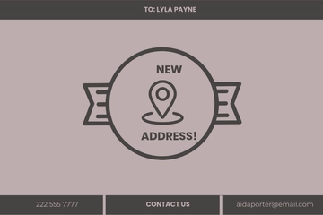 Free Home Change of Address Card Template to Edit Online