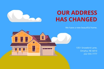 Free Address Change Card Template to Edit Online