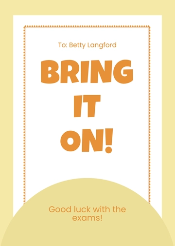 Free Good Luck Card Template to Edit Online
