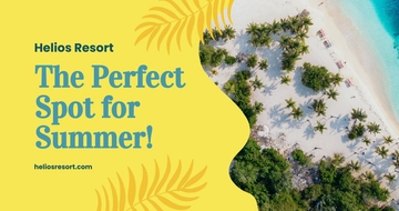 Free Summer Resort Facebook Post Template to Edit Online