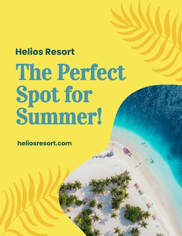 Free Summer Resort Flyer Template to Edit Online