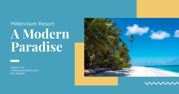 Free Modern Resort Facebook Post Template to Edit Online