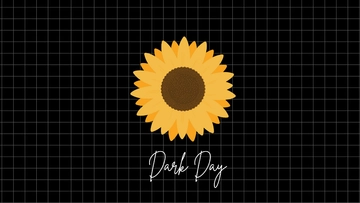 Free Black Sunflower Wallpaper Template to Edit Online